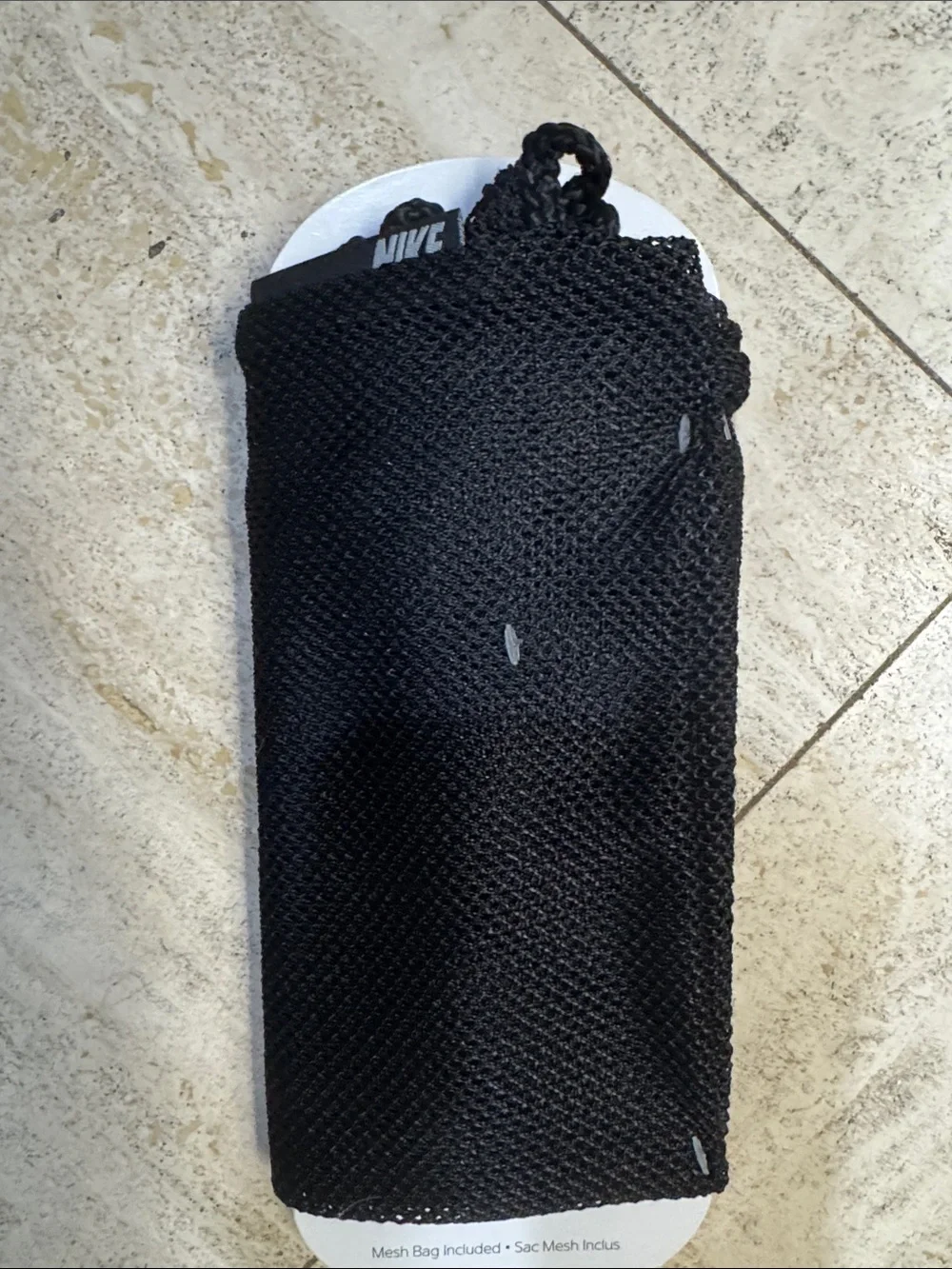 Nike Black Mesh Drawstring Bag